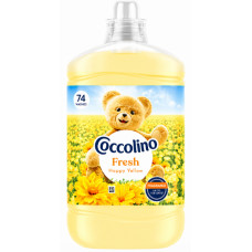 Концентрированный кондиционер для белья Coccolino Fresh Happy Yellow с нотами апельсина, жасмина и седарвуда, 74 стирки, 1,7 л